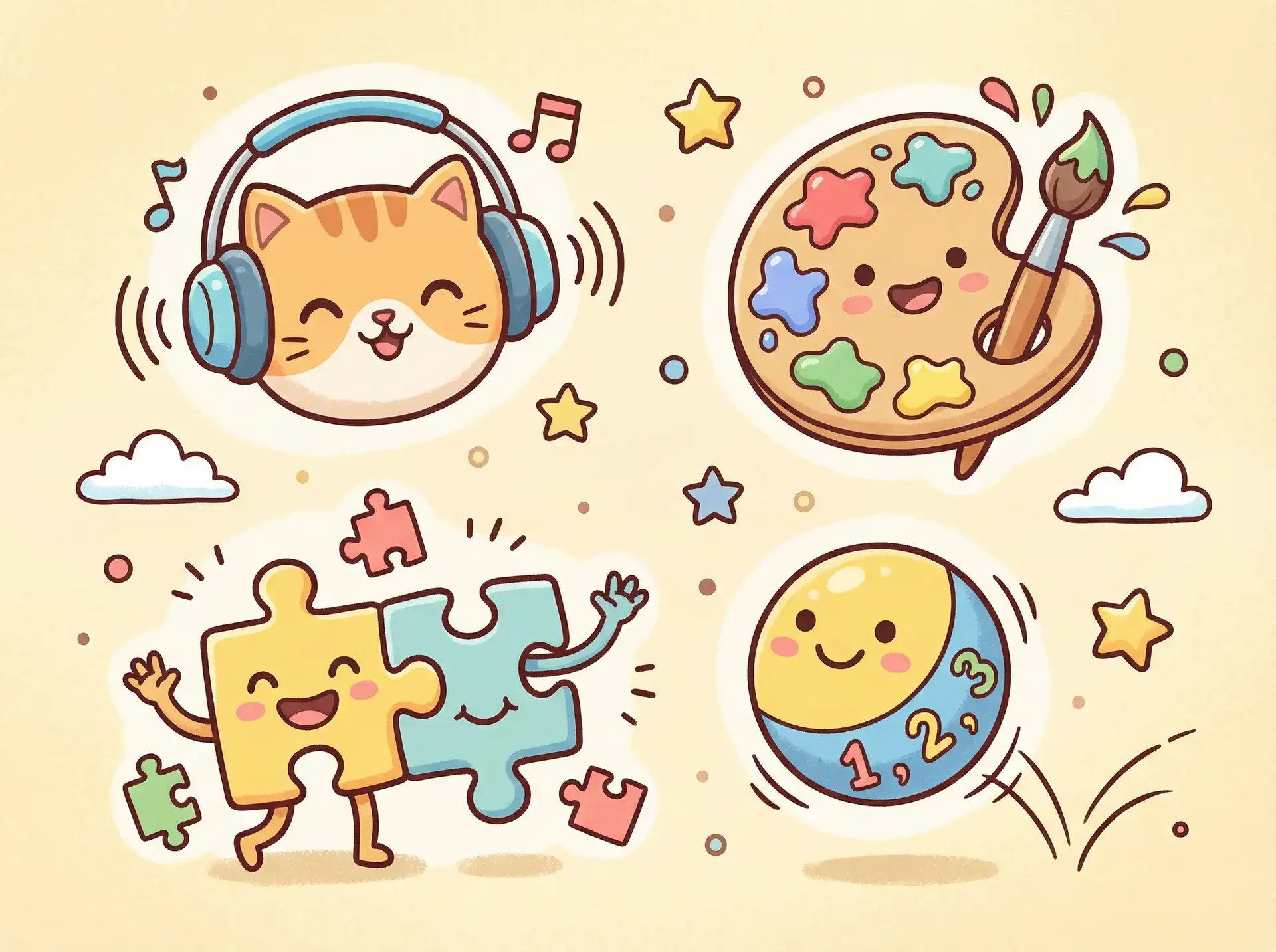 小朋友的手工作品 - 韩国理论电影 益智创作